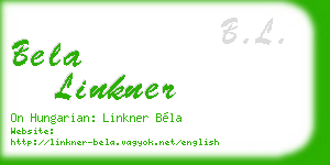 bela linkner business card